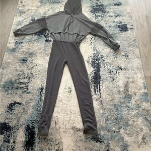 Fashion Nova Gray Hooded Jumpsuit